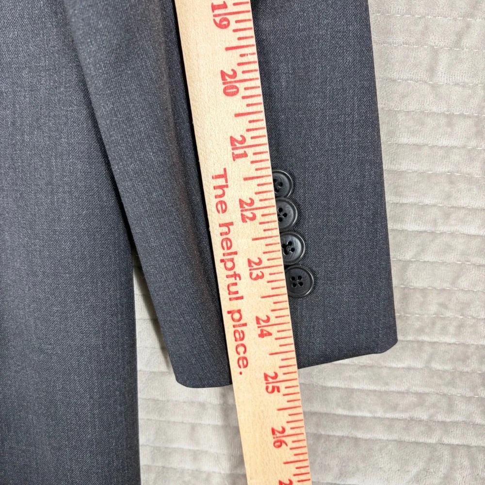 Brooks Brothers 1818 Madison Suit Mens Charcoal Gray Wool Pleated 2 Piece Set